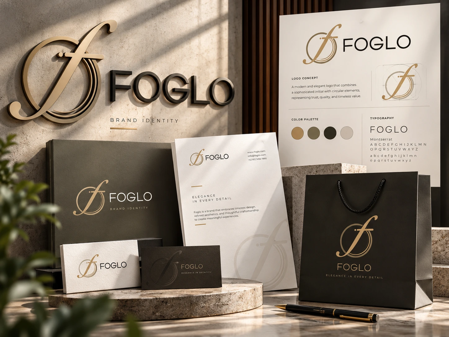 FOGLO brand identity concept and visual system