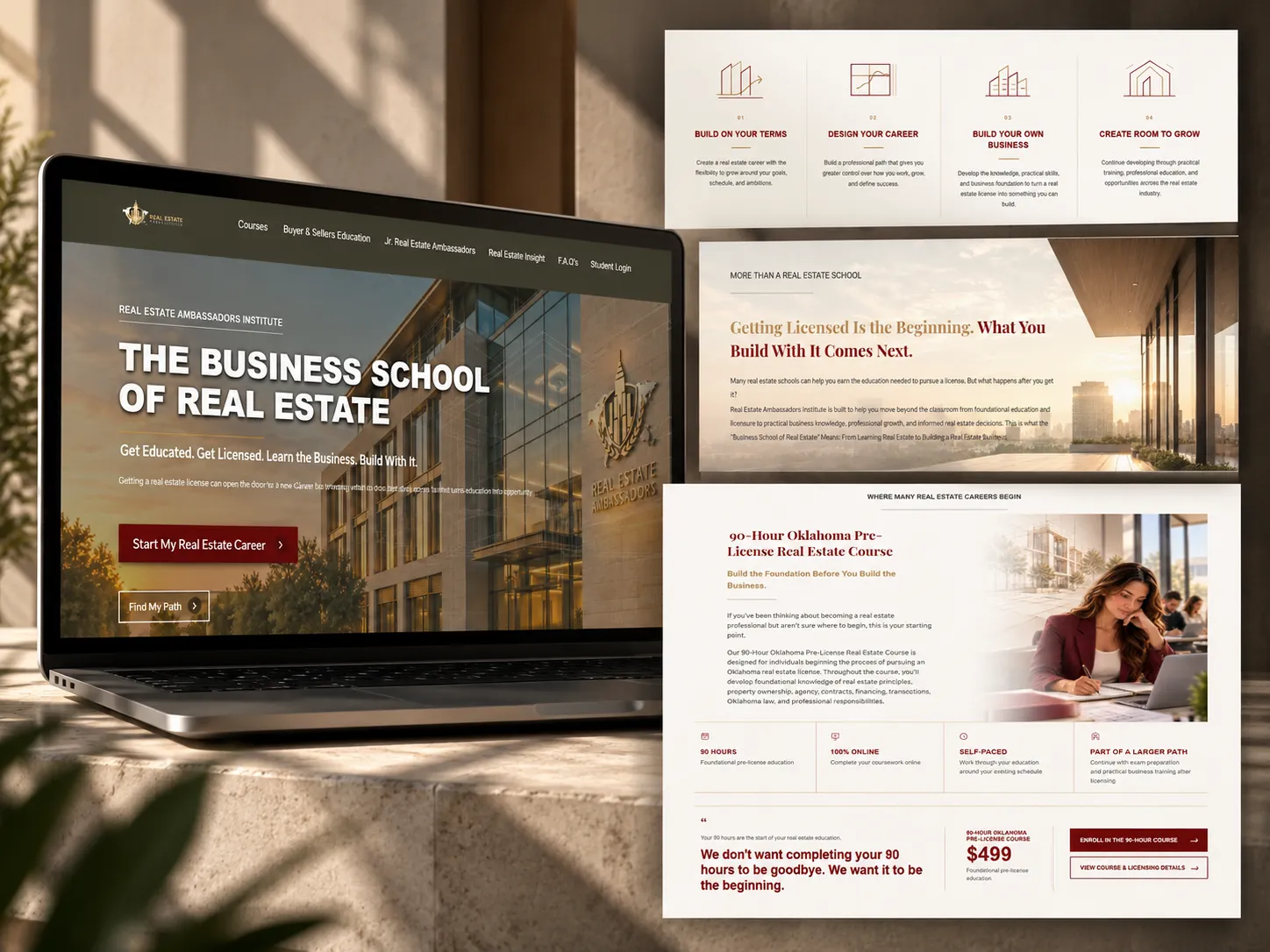 REAI website and Kartra learning platform